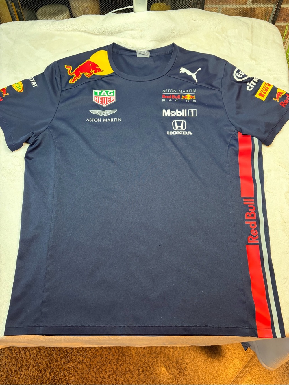 Puma Red Bull F1 Racing Aston Martin Mobil TAG HEUER Polo Shirt XL